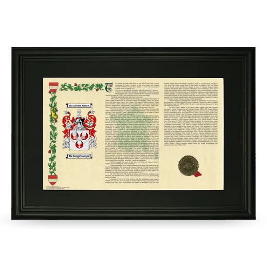 De longchampe Deluxe Armorial Landscape Framed- Black